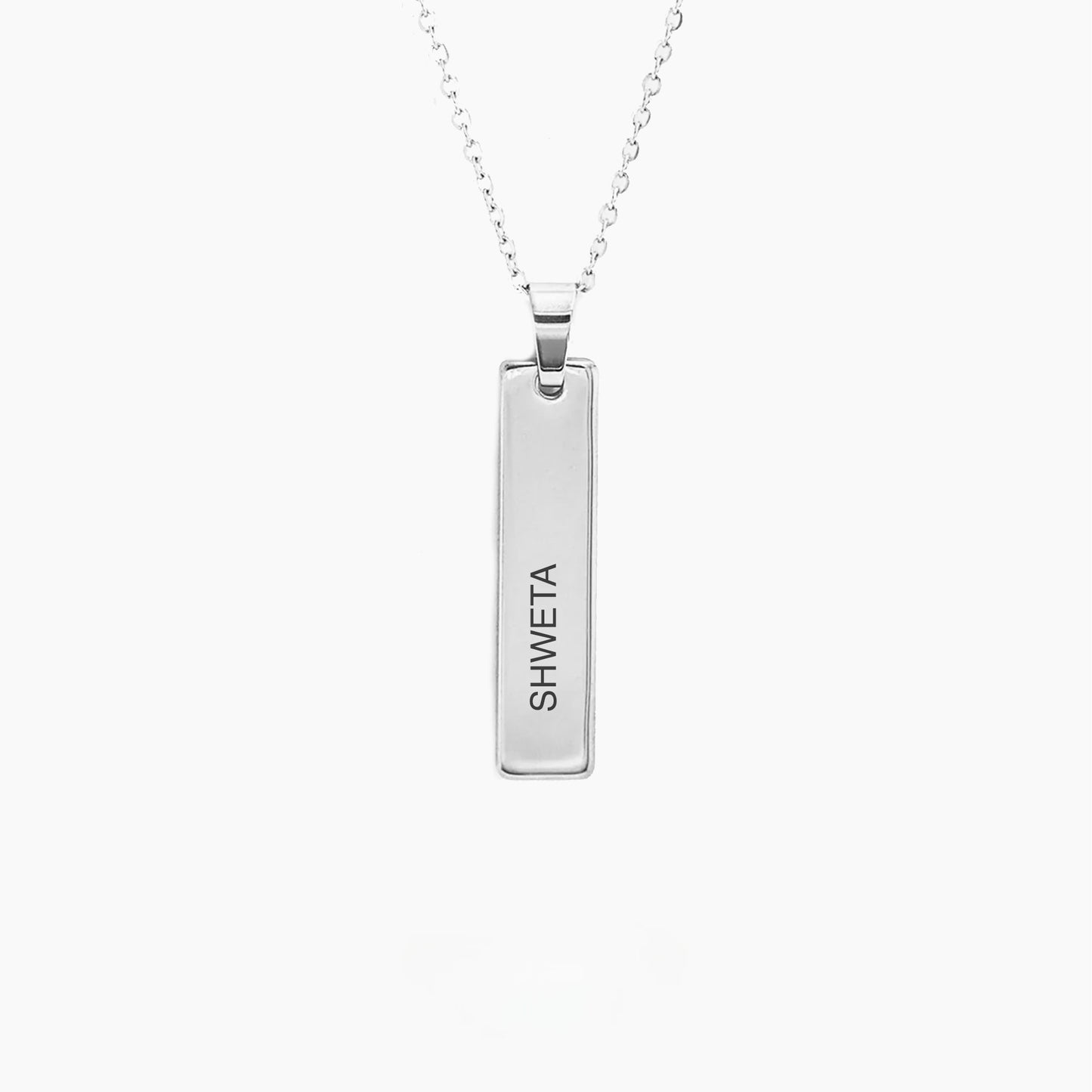 PERSONALISED SILVER 3D TILE PENDANT