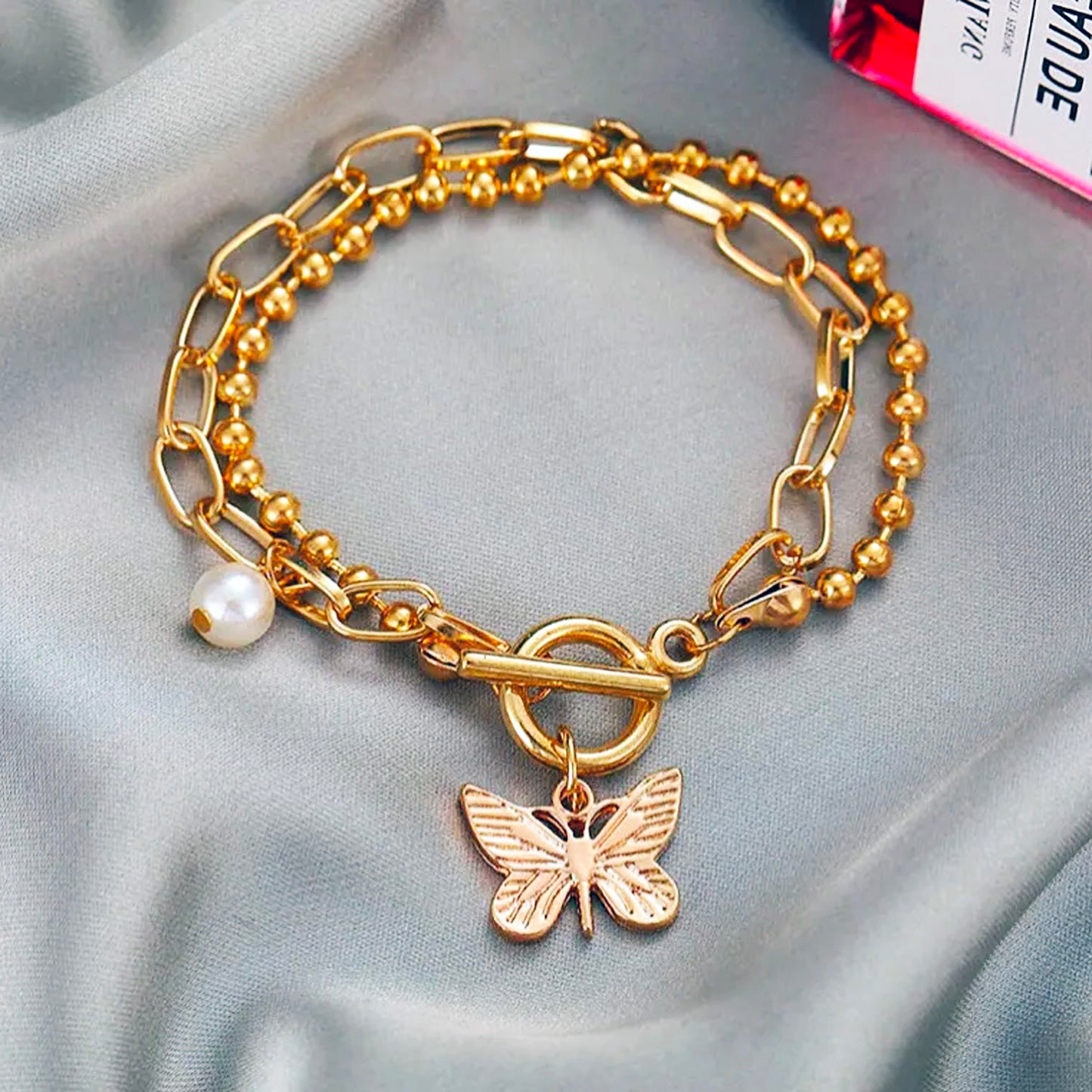 REGALIA BUTTERFLY LAYERED BRACELET