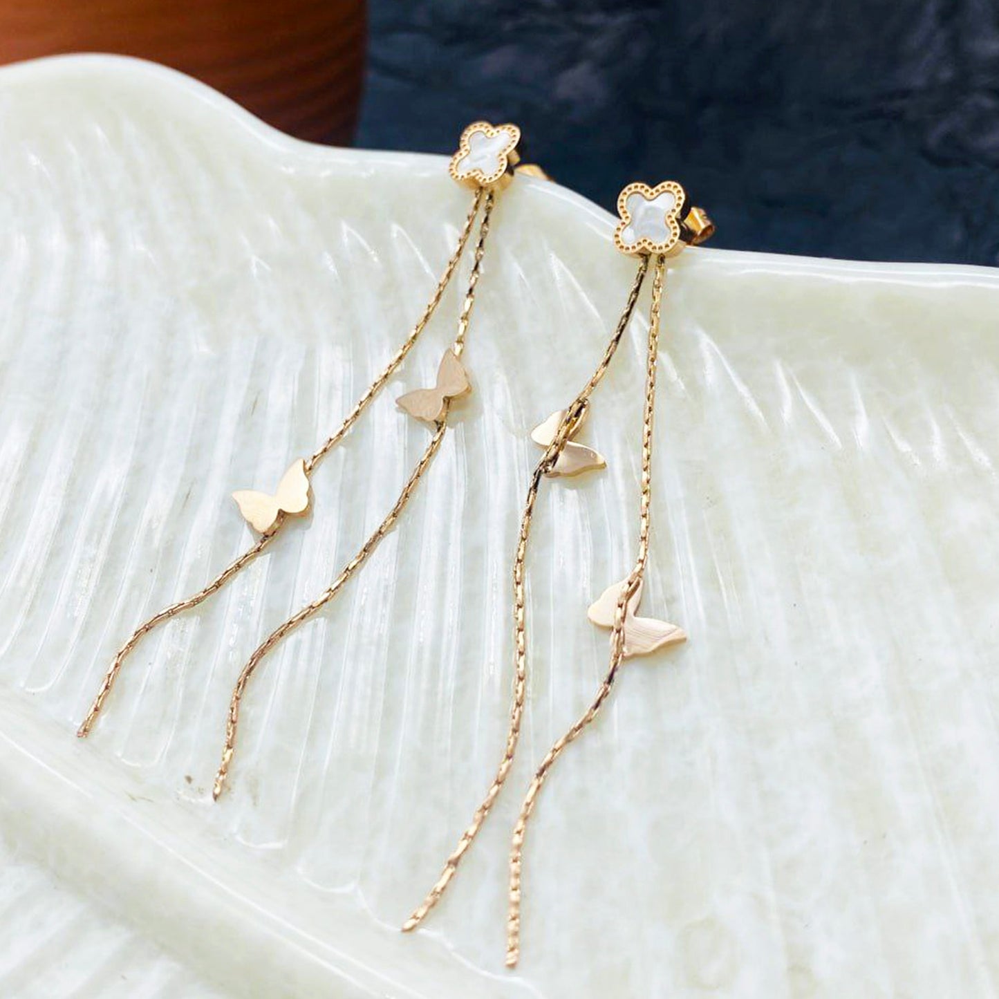 REGALIA BUTTERFLY TASSEL EARRING