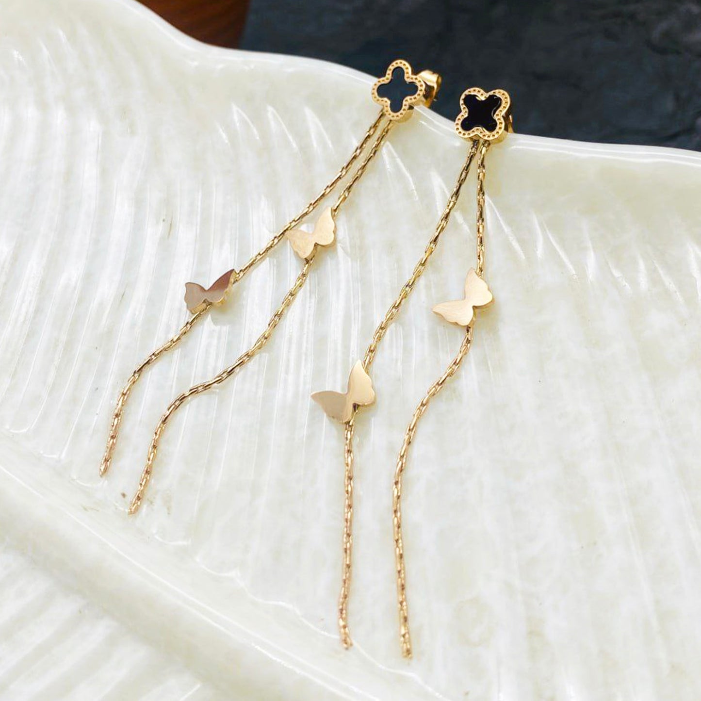 REGALIA BUTTERFLY TASSEL EARRING