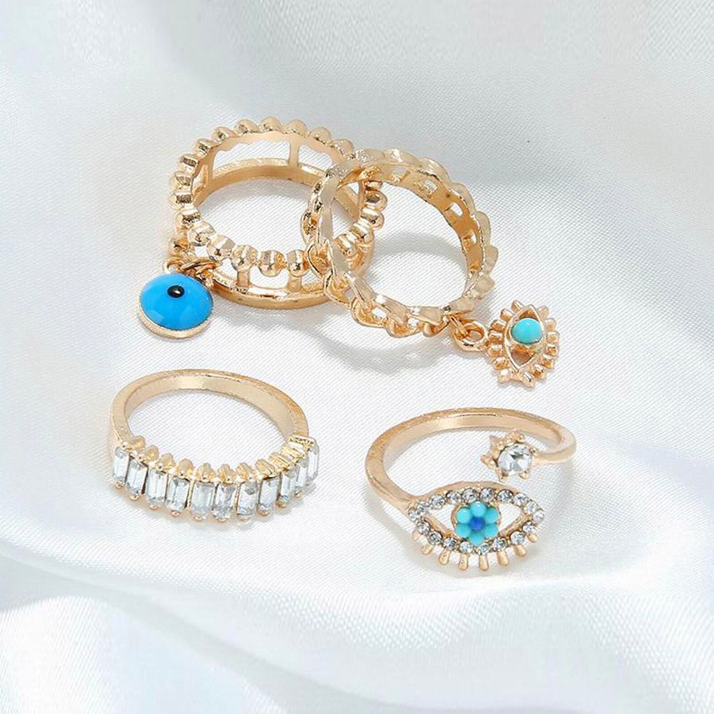 REGALIA EVIL EYE RING ( SET OF 4 )