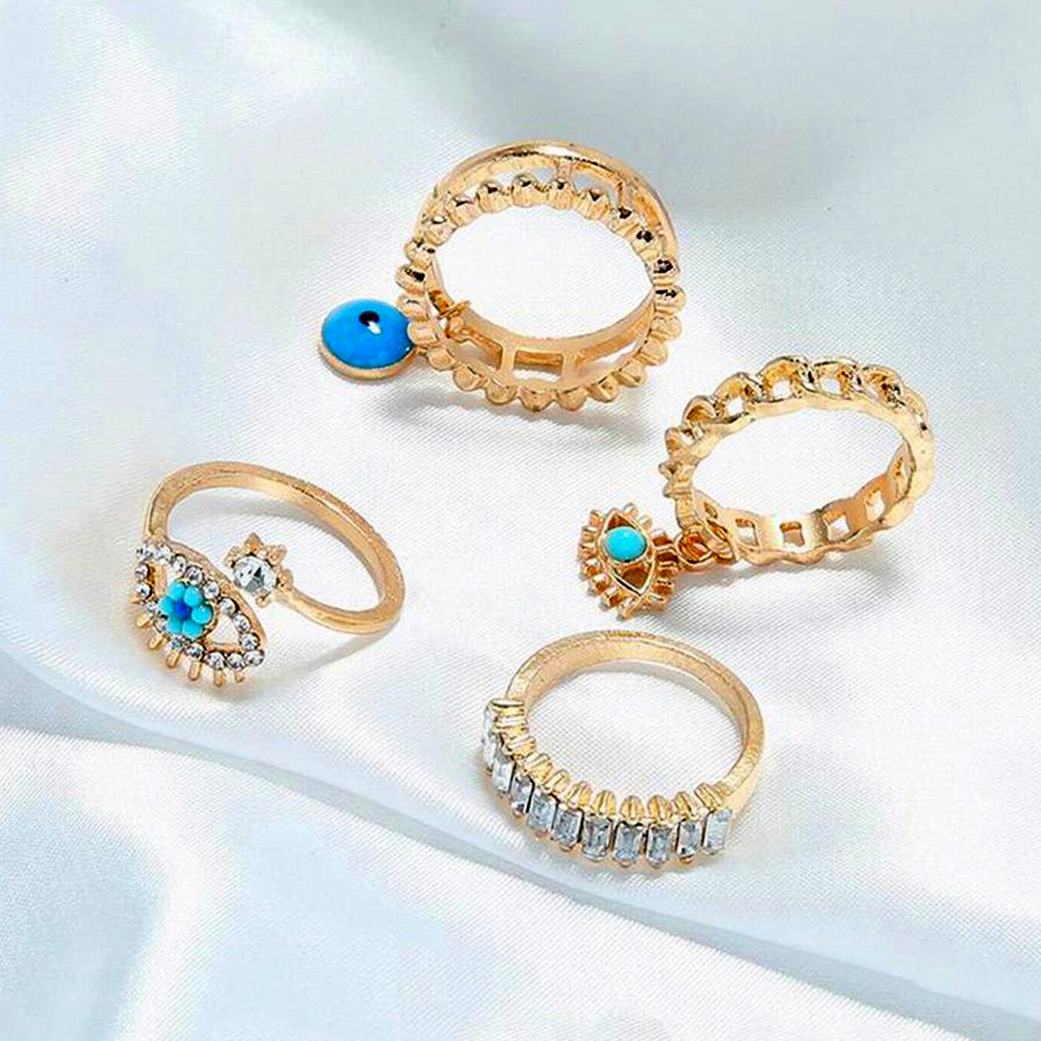 REGALIA EVIL EYE RING ( SET OF 4 )
