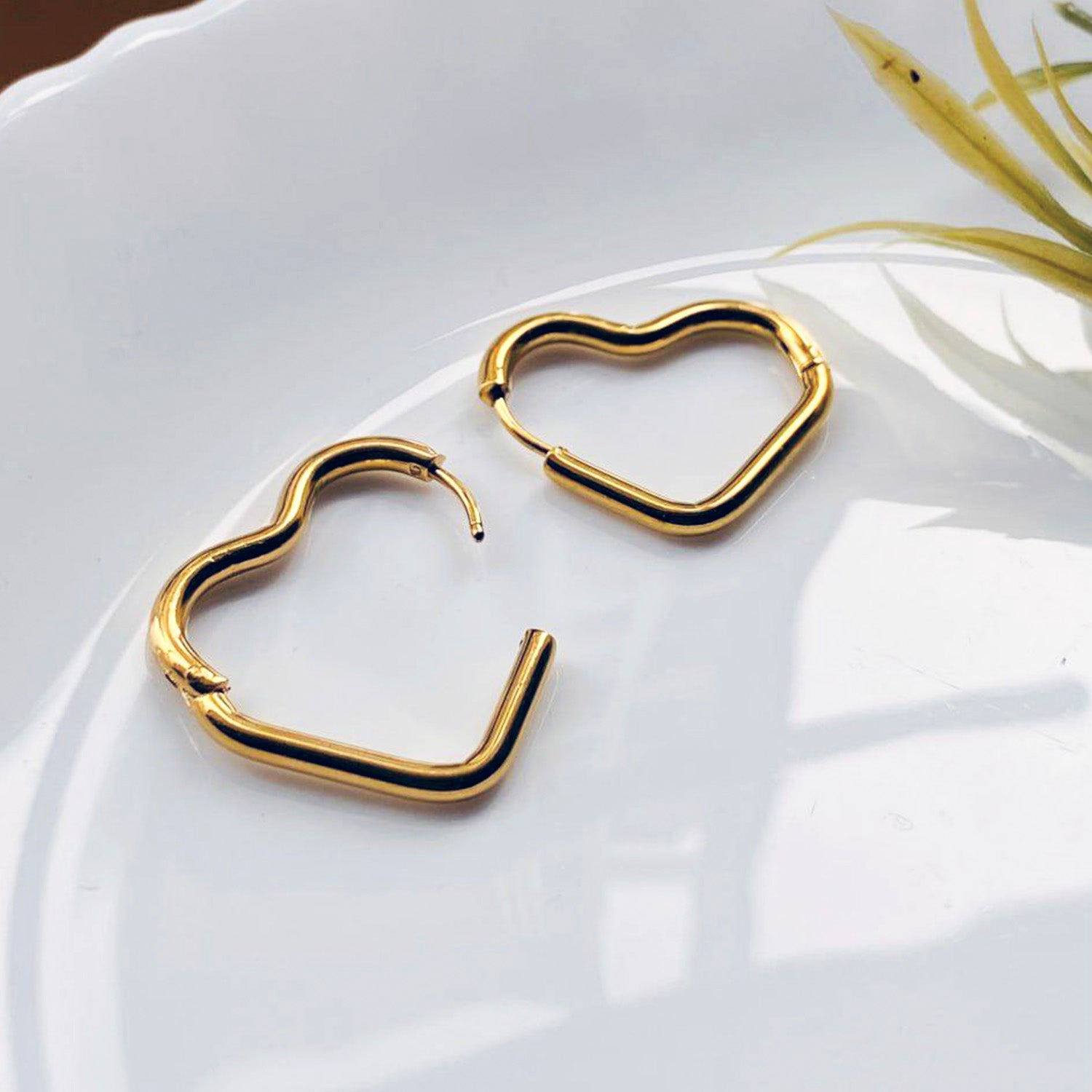 Regalia Heart Hoop Earring