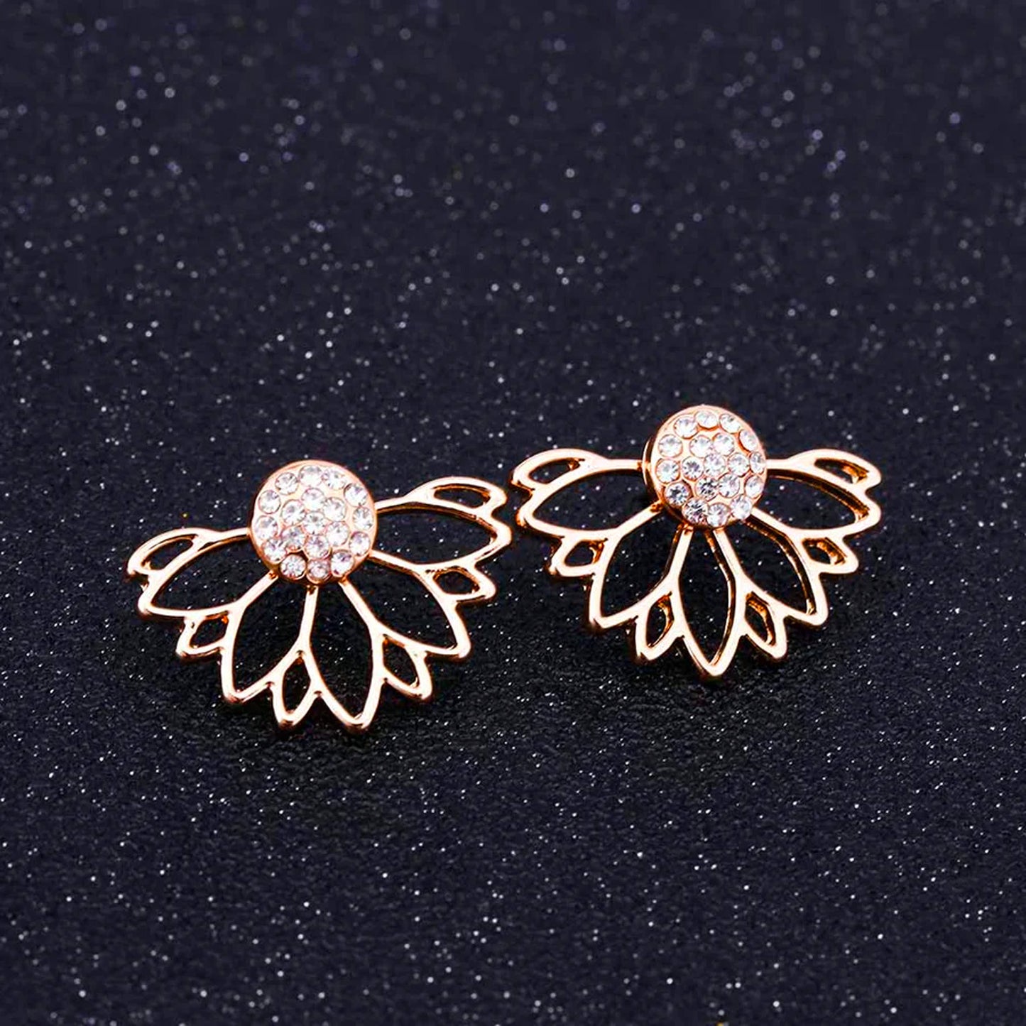 Regalia Hollow Crystal Flower Earring
