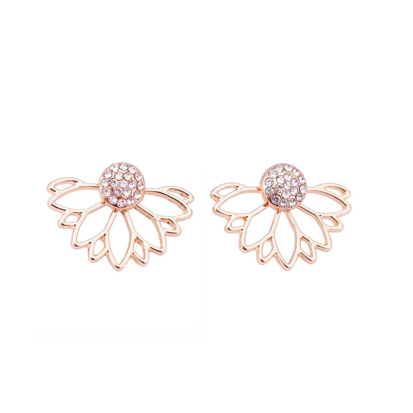 Regalia Hollow Crystal Flower Earring