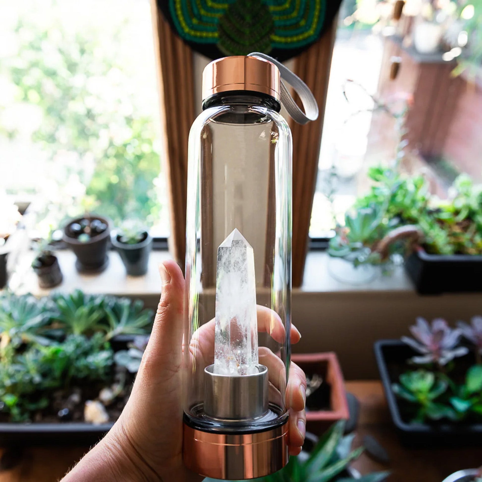 Quartz Crystal Water Bottle - Clear Quartz