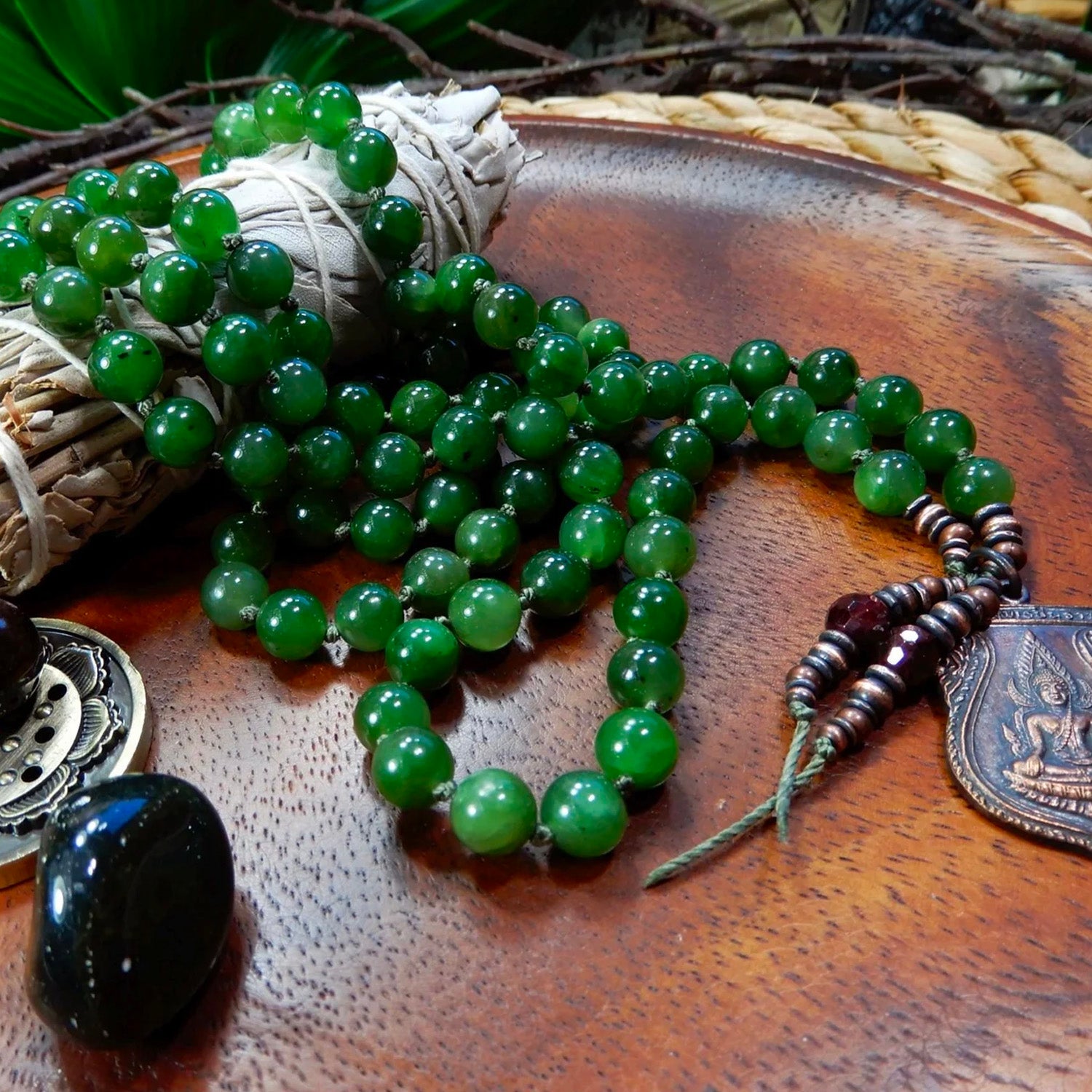 GREEN JADE MALA