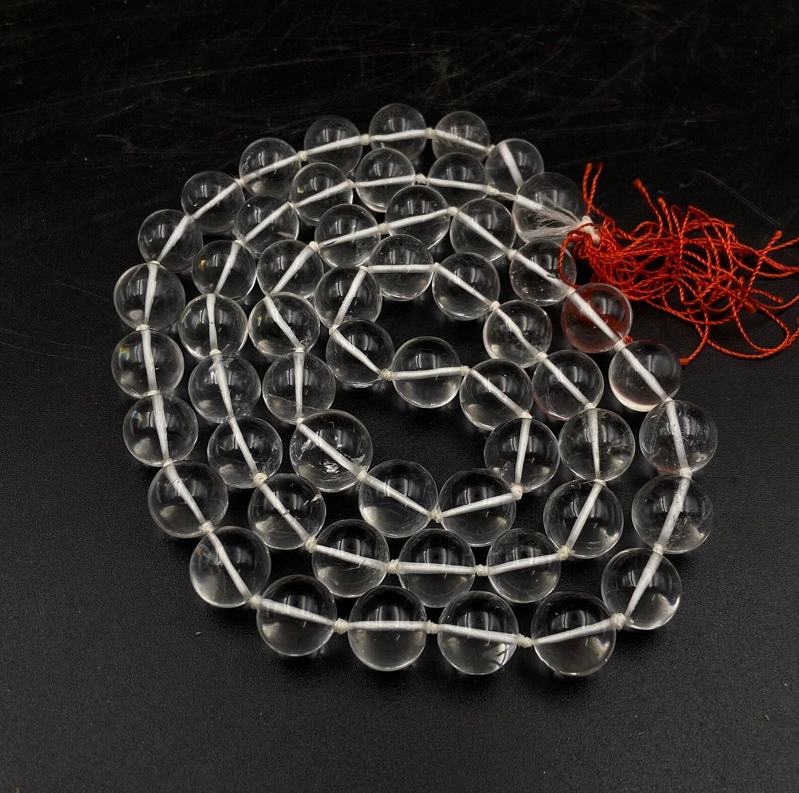 CRYSTAL / SPHATIK DIAMOND CUT MALA