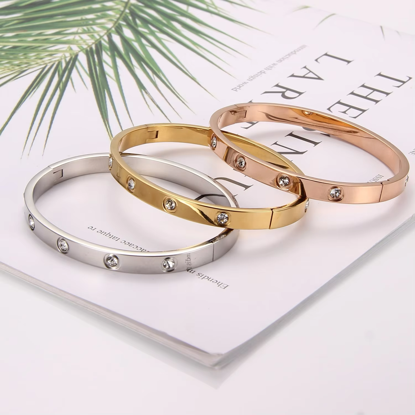 ZIRCON CUBIC SNAP BRACELET