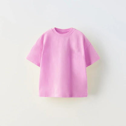 Kids Plain T-Shirt (0-4 Yrs) - Baby Pink