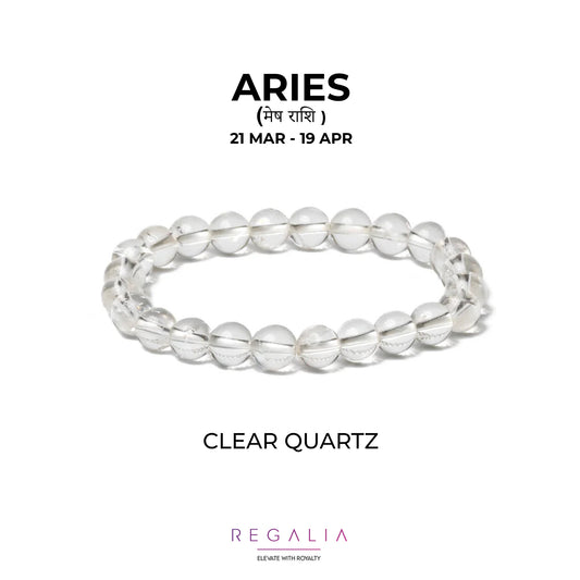 CLEAR QUARTZ BRACELET (मेष राशि )