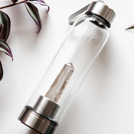 Quartz Crystal Water Bottle - Clear Quartz