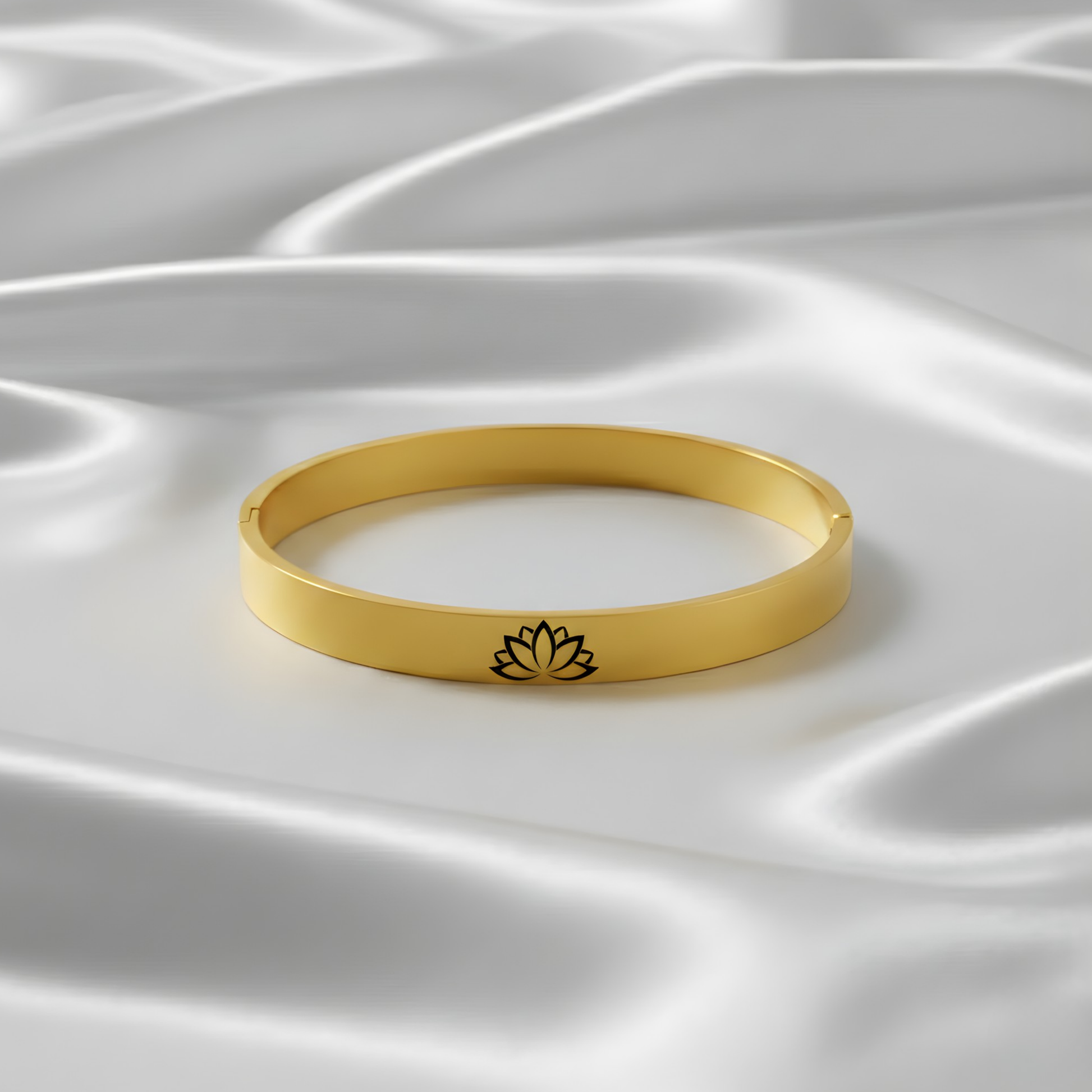 Sacred Buddha Lotus Snap Bracelet