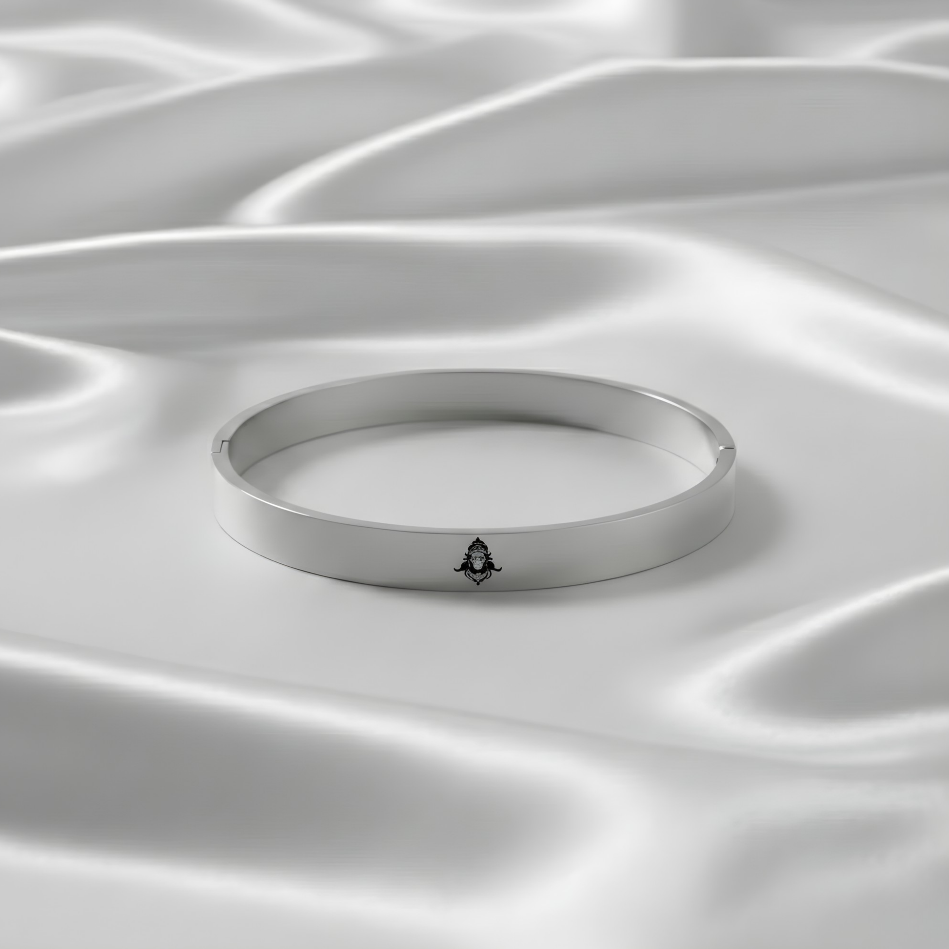 Divine Hanumanji Engraved Snap Bracelet