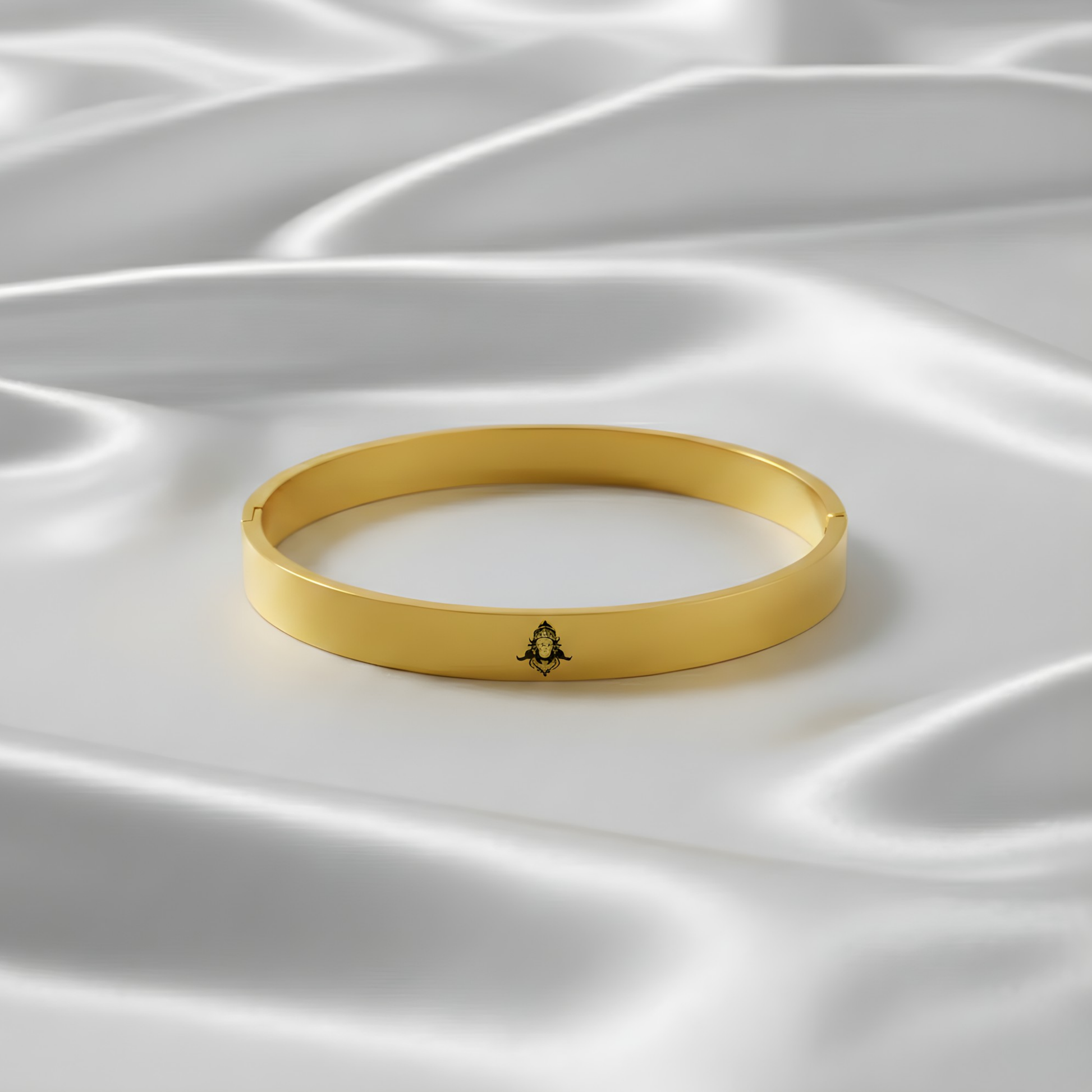 Divine Hanumanji Engraved Snap Bracelet