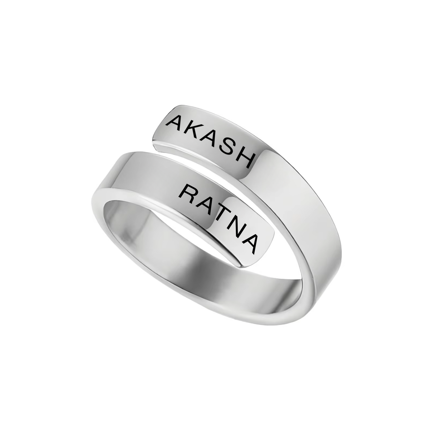 PERSONALISED COUPLE NAME RING