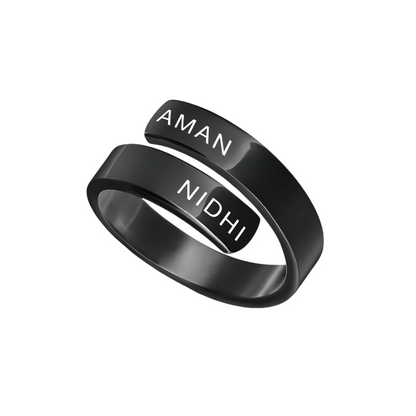 PERSONALISED COUPLE NAME RING