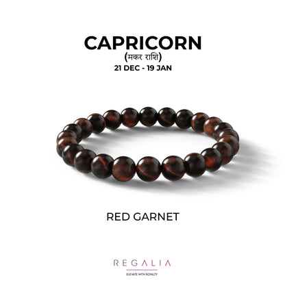 RED GARNET BRACELET (मकर राशि)