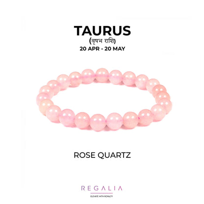 ROSE QUARTZ BRACELET (वृषभ राशि)