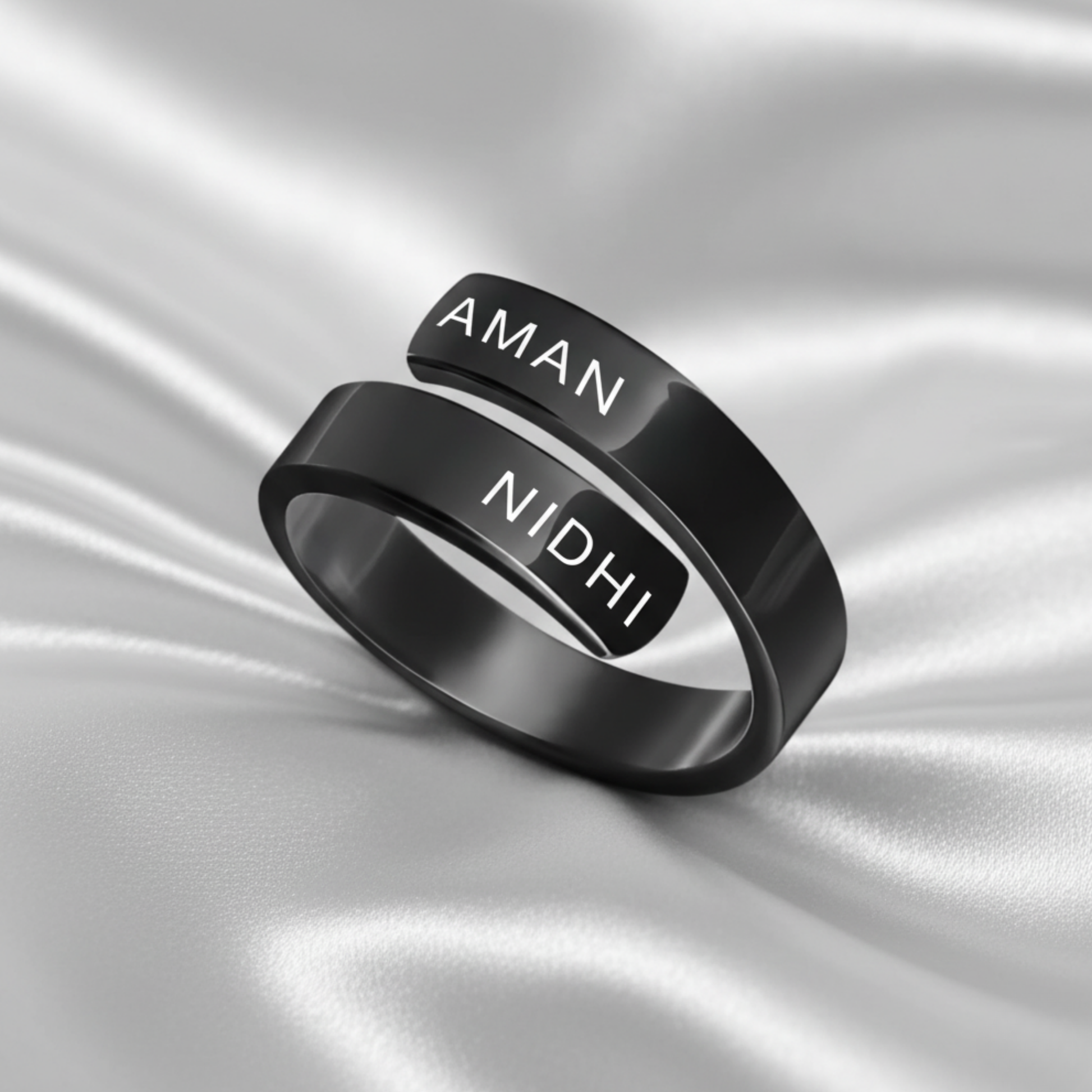 PERSONALISED COUPLE NAME RING