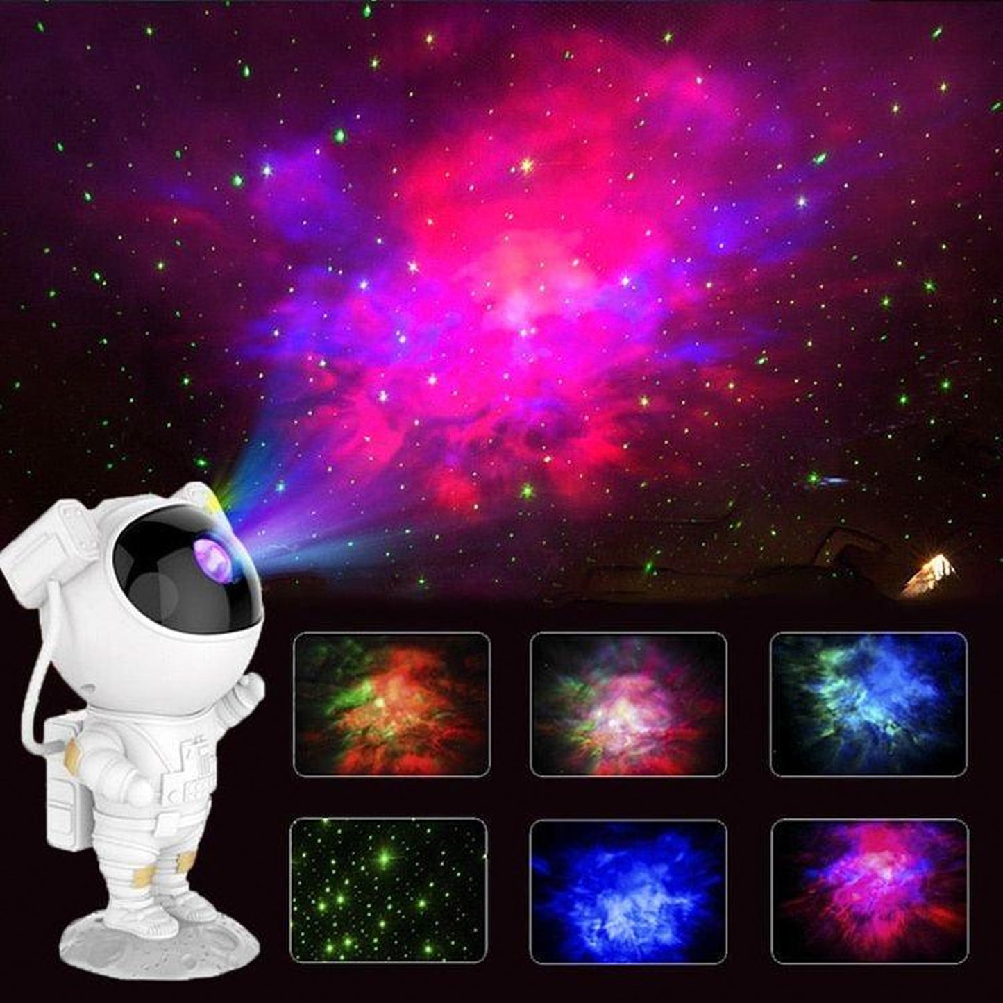 Astronaut Star Projector Night Light (Remote Control and Timer for Kids Room