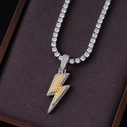 LIGHTNING BOLT GOLD PENDANT WITH CHAIN