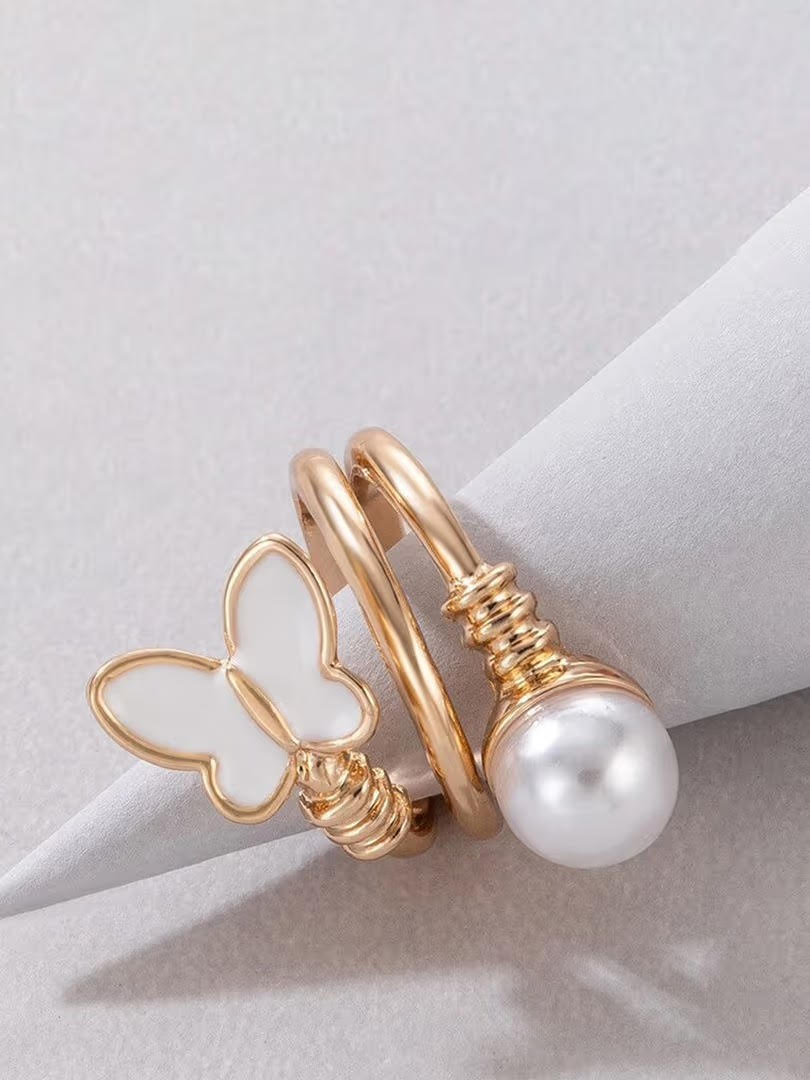 REGALIA BUTTERFLY WITH PEARL RING