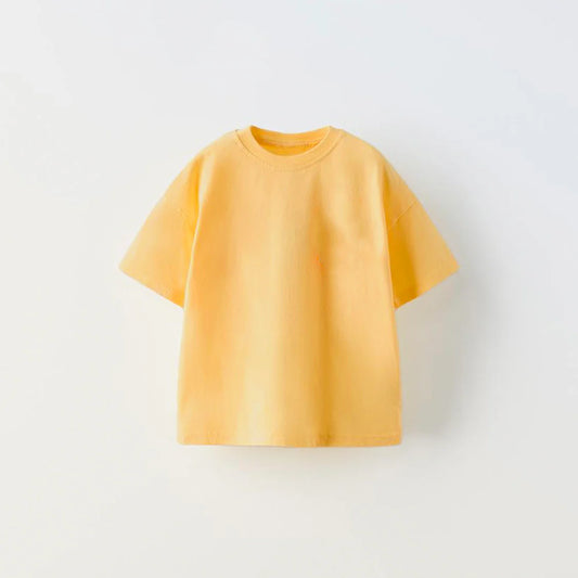 Kids Plain T-Shirt (0-4 Yrs) - Mustard Yellow