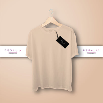 Regalia Plain Oversize T-Shirt ( Cream Beige ) - Regalia